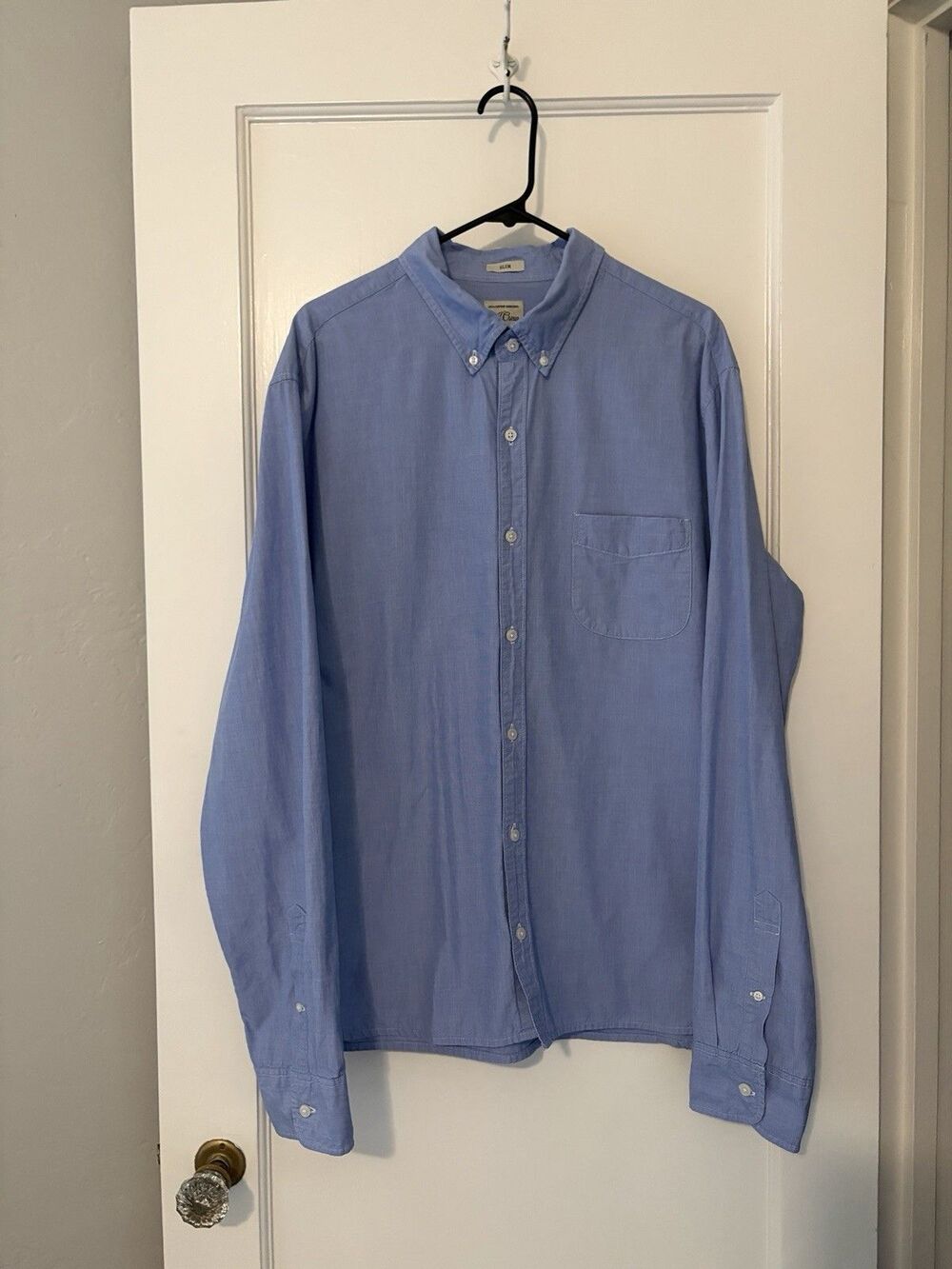 J.Crew EUC Slim Fit Oxford Shirt Men XL Blue Button Down 100% Cotton OCBD